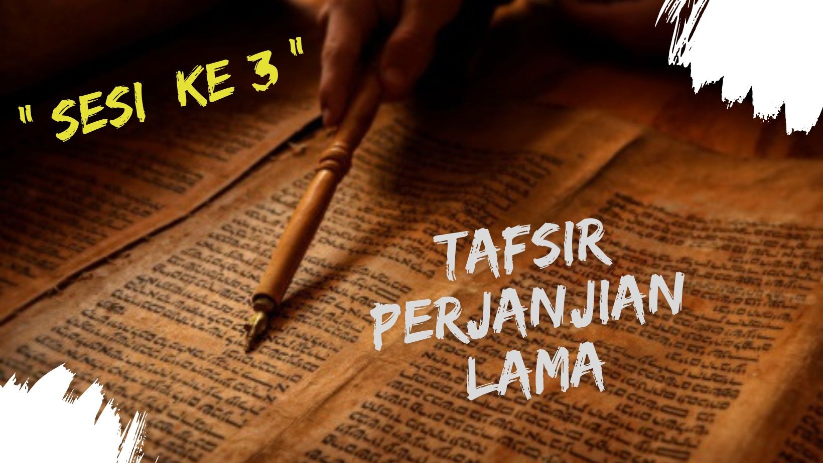 TAFSIR PERJANJIAN LAMA – PDT.NEKSON SIMANJUNTAK, MTH  (SESI 3) “KITAB NABI-NABI DAN SASTRA HIKMAT”